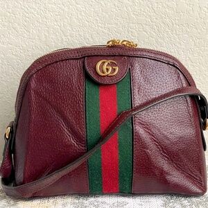 Gucci Ophidia Dome Purple Leather Crossbody Bag